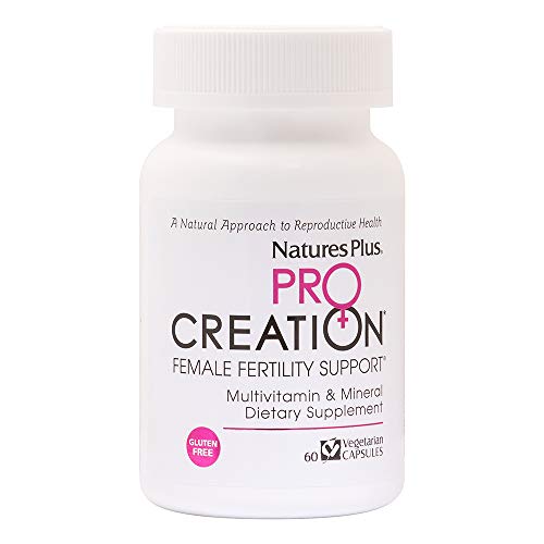 NaturesPlus Procreation Women - 60 Vegetarian Capsules - Natural Female Fertility Support, Multivitamin & Mineral Supplement with Antioxidants, Herbal Blend - Gluten-Free - 30 Servings