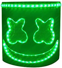 DJ Mask Party LED Mask Marshmello Helmet Cosplay Costume Christmas Party Props Bar DJ Mask