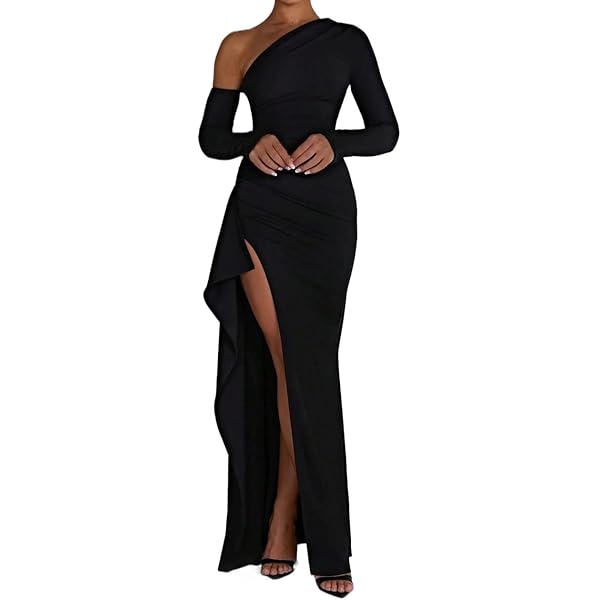 Amazon.com: EFJONE Dresses for Women 2024 Asymmetrical Neck