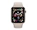 Apple Watch Series 4 (GPS + Cellular, 44MM) - Gold Stainless Steel Case with Stone Sport Band (Renewed)