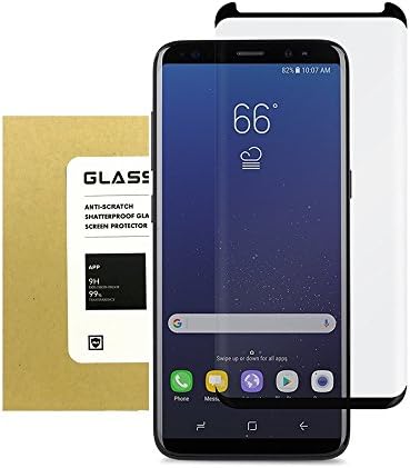 For Galaxy S8Plus Tempered Glass Screen Protector Qbbily 9H Hardness [Anti-Scratch] [Ultra-Clear] [Bubble Free] Premium Screen Protector for Samsung Galaxy S8 Plus Black
