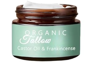 WERANOZ Organic Grass Fed Whipped Tallow Cream with Castor Oil & Frankincense Oil, All-Natural Moisturizer, Hydrating Beef Tallow Moisturizer Cream and Manuka Honey Balm for Skin (1)