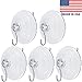 Suction Cups, ATUS Clear Plastic Large Suction Cup with Metal Hook, for Home Kitchen Bathroom Wall Towel Robe Hangers, Hanging Supplies, Utility Hooks, 2.5