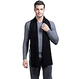 Ysiop Men Wool Solid Scarf Knitted Long Neckwear