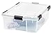 IRIS 41.2 Quart WeatherPro™ Storage Container Box Bin with Seal Latching Lid, Clear