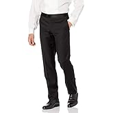 Adam Baker Men’s Slim Fit & Classic Fit Tuxedo Pants for Men | Formal Dress Pants | Satin Stripe & Expandable Waistband