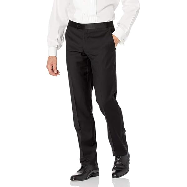 Calvin Klein Men's Slim Fit Tech Solid Performance Dress Pants (Black,  42Wx30L) at Amazon Men's Clothing store