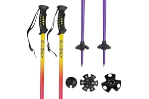 GLORY SKI POLES Ski Poles for Adults by Glory Poles - Ultra Durable Downhill 6 Series Aluminum Shaft Ski Poles for Men and Women - Snow Skiing Gear for All Mountain, Free Style Skiing