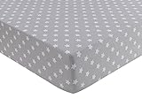 100% Organic Cotton Fitted Crib Sheet, Fits Standard Crib Mattress up to 6
