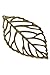 YYaaloa 50pcs 20x35mm Leaf Charms Pendant for Crafting Jewelry Making Accessory (50pcs Bronze)