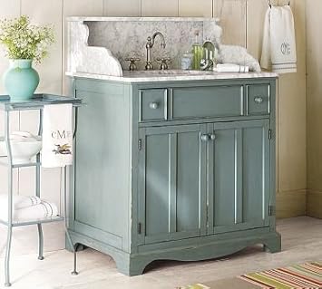Amazon Com Pottery Barn Lucca Single Sink Console Blue Home