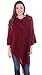 Simplicity Ponchos for Women Knitted Pullover Sweater Poncho Shawl Burgundy