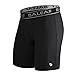 BALEAF Men's Compression Shorts Mid Baselayer Tights for Workout Gym Training Running Black Size XL