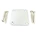 Greenten Chrome 4 Bolt Neck Plate Plain with Screws for FD Strat Tele Basses Replacement