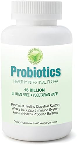 Probiotics Healthy Intestinal Flora 15 Billion By Tender Health for Healthy Immune Support, Aids in Preventing Allergies and Colds &amp; Promotes Healthy Digestive System. 60 Veggie Capsules).