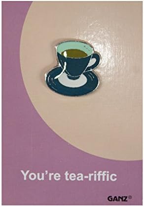 Lapel Pin Hat Pin Tie Tack with Colorful Enamel and Funny Pun- Tea Cup