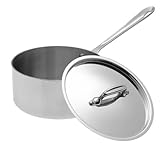All-Clad 5203 Stainless Steel Saucepan Cookware, 3-Quart, Silver
