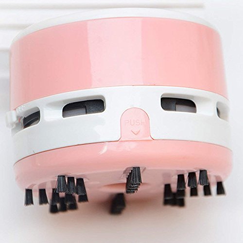 PRINTEMPS Portable Mini Desktop Vacuum Cleaner Handheld Cleaning Assistance Office, Home, Keyboard (Pink)
