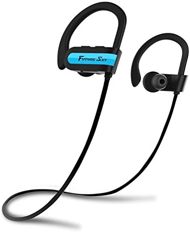 Bluetooth Headphones outdoor Wireless Earbuds HD Stereo Waterproof Sports Earphones with Mic Best Wireless Headphones for Gym Running Sport Workout Noise Isolationg Bluetooth Headset (Blue)