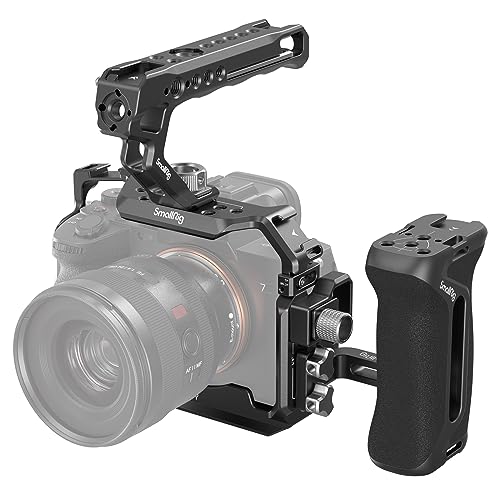 SMALLRIG HawkLock Schnellwechsel-Cage-Kit für Sony Alpha 7R V/Alpha 7S III/Alpha 1/Alpha 7R IV/Alpha 7 IV/Alpha 7 V, Vollkäfig mit oberem & seitlichem