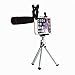 WONBSDOM Universal 12X Zoom Clip-On Aluminum Telephoto Manual Focus Telescope Camera Lens Phone Lens (Black) with Tripod + Retractable Phone Holder + Microfiber Cleaning Cloth for iPhone 4S 5 5S 5C 6 iTouch iPad Samsung Galaxy S3 S4 S5 S6 Note 2/3/4 HTC Nokia Sony,etc.