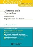 L'épreuve orale d'entretien au CRPE by 