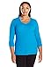 Just My Size Women's Plus Size Vneck Long Sleeve Tee, Deep Dive, 3X
