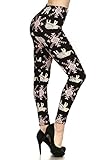 Leggings Depot Ultra Soft Women's Popular Best Printed Fashion Leggings Set1 (Elephant Brigade)