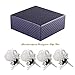 YSUCAU Rose Boutonniere Handmade Corsage Classic Artificial Groom Flowers Brooch with Pin for Wedding Prom Party (White)