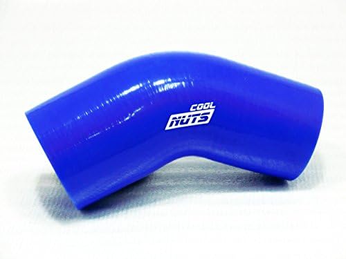 Cool Nuts Silicon Elbow Hose 45 Degree Reducer Inside Diameter 2.25"(57mm) to 2.5"(63mm) Blue TRE45-57-63-B