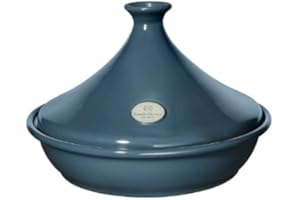 Emile Henry Flame Top 2.6qt Tagine For Four, Bleu Pavot