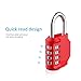 Puroma 2 Pack Combination Lock 4 Digit Outdoor Waterproof Padlock for School Gym Locker, Sports Locker, Fence, Toolbox, Gate, Case, Hasp Storage (Red)