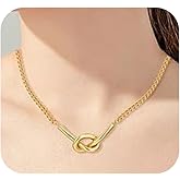 YUJIE Sparkly Bow Pendant Necklace for Women Wedding Prom Fashion Jewelry Gift