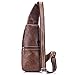 Men's Sling Bag Leather Chest Shoulder Backpack Cross Body Anti Theft Travel School,Rswsp,KA012BR