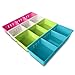 MMMMARILYN Drawer Organizer with 2 Adjustable Drawer Dividers (White S, Pink S, Green L, Blue L, Pack of 4)