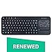 Logitech Wireless Touch Keyboard K400 with Built-In Multi-Touch Touchpad, Black (Renewed) primary