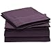 Ideal Linens Bed Sheet Set - 1800 Double Brushed Microfiber Bedding - 4 Piece (King, Purple)