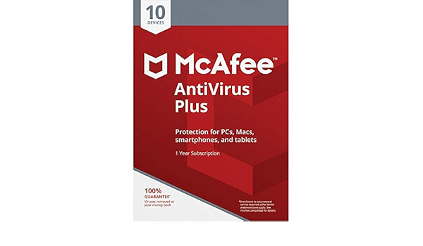 Amazon Com Mcafee Antivirus Plus For Pc Or Mac 10 Devices 1 Year Subscription