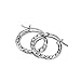Sterling Silver Diamond Cut Round Hoop Earrings 15mm