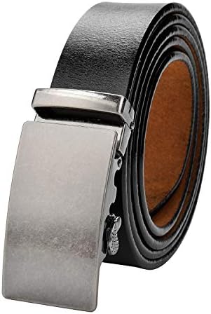 Men’s Genuine Leather Belt with Automatic Ratchet Buckle Regular and Big and Tall All size Available