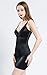 Glamour Women's Shaping Slip Full Body Shapewear With V-neck Lace Insert And Adjustable Strap
