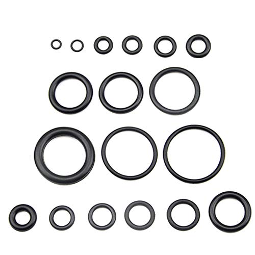 XLX 225Pcs 12 Sizes Rubber O-Ring Gasket Silicone Sealing Repair Box Washer Seal Assortment Set for Plumbing Automotive General Repair