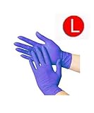1000/Case Disposable Powder-Free Blue Nitrile Medical Exam Gloves (Latex Free) Size-Large 3.5 Mil