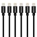 MAXGADGET Lightning Cable,6-PACK [8 Inches] Lightning to USB Cable Charging Cord USB Lightning Cable Charger Fast Charging Cables for iPhone 7,SE,5,5s,6,6s,6 Plus,iPad Air,Mini,iPod - Black