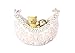 Sweet Jojo Designs 9-Piece Blush Pink White Damask and Gold Polka Dot Amelia Baby Girls Crib Bedding Set with Bumper