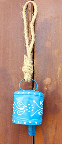 Mango Gifts Tin Bells 2.5" H Hand Painted Decorative Bells 6 Pieces