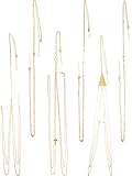 Hestya 6 Pieces Thin Sexy Gold Cross Body Belly Chains Necklace Bikini Beach Body Belly Jewelry for Women