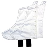 Highland Pipers Drummer Kilt Spats Scottish Kilt Spat with 8 White Buttons (11)