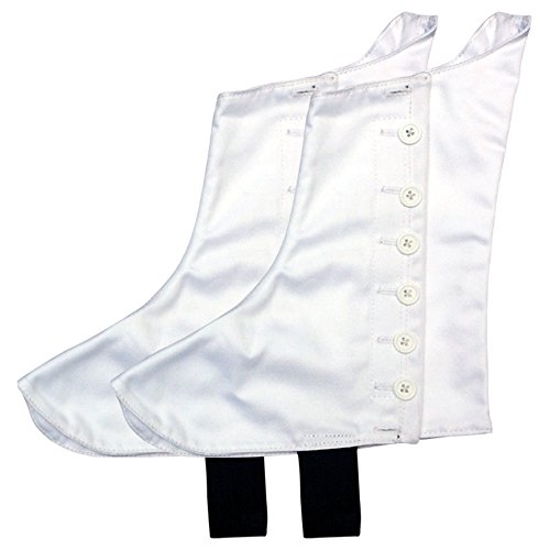 Highland Pipers Drummer Kilt Spats Scottish Kilt Spat with 8 White Buttons (11)