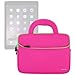 Evecase iPad Pro 10.5 / iPad 9.7 2017, Case Bag, UltraPortable Handle Carrying Portfolio Neoprene Sleeve Case Bag for Apple iPad Pro 9.7, iPad Air 2 (iPad 6) / iPad Air (iPad 5), iPad 4 3 2 - Hot Pink